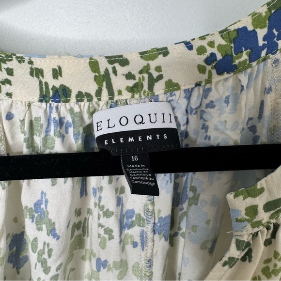 Eloquii elements Floral ruffle Midi Dress 16 - Picture 4 of 12